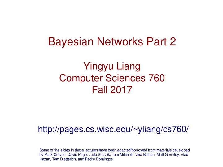 bayesian networks part 2