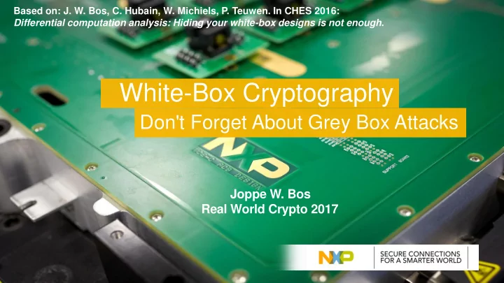 white box cryptography