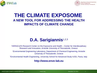 CC health challenges  School of Engineering  Aristotle University of Thessaloniki  HEALTH AND