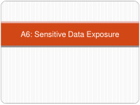 a6 sensitive data exposure a6 sensitive data exposure