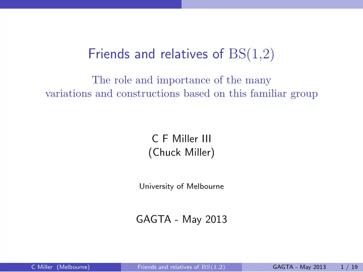 friends and relatives of bs 1 2