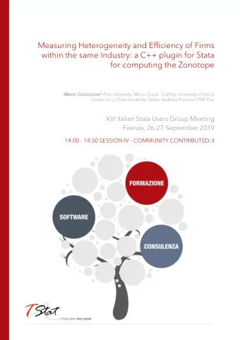 Measuring Heterogeneity and Efficiency of Firms  within the same Industry: a C++ plugin for Stata