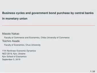 Business cycles and government bond purchase by central banks  in monetary union  Masato Nakao