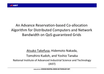 An Advance Reservation  based Co  allocation Algorithm for Distributed Computers and Network
