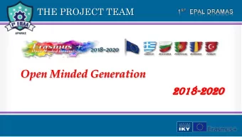 Open Minded Generation  20  2018  18-20  2020 20  Katerina Chousanli I am Katerina Chousanli , I am