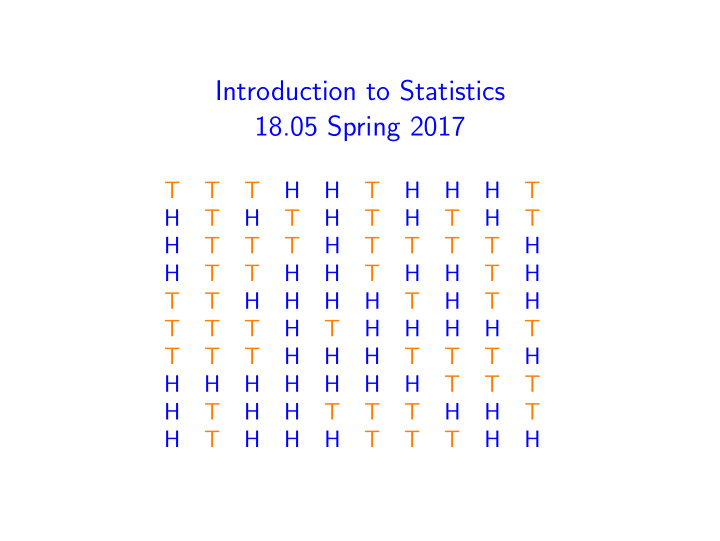 introduction to statistics 18 05 spring 2017