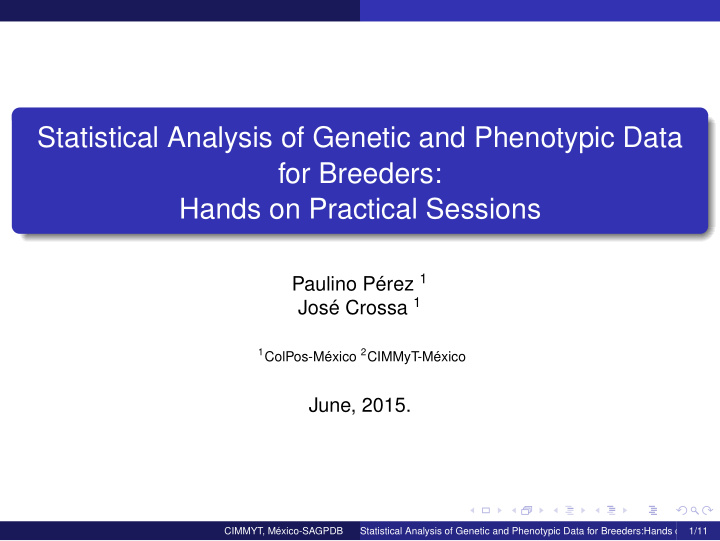 statistical analysis of genetic and phenotypic data for