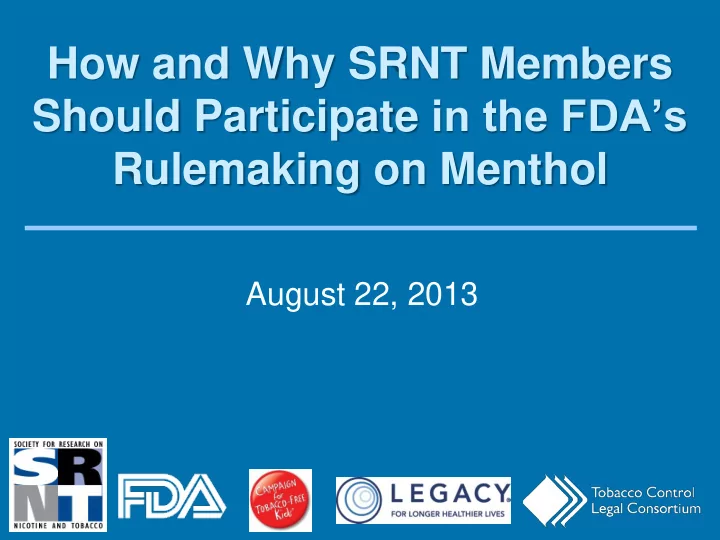 should participate in the fda s