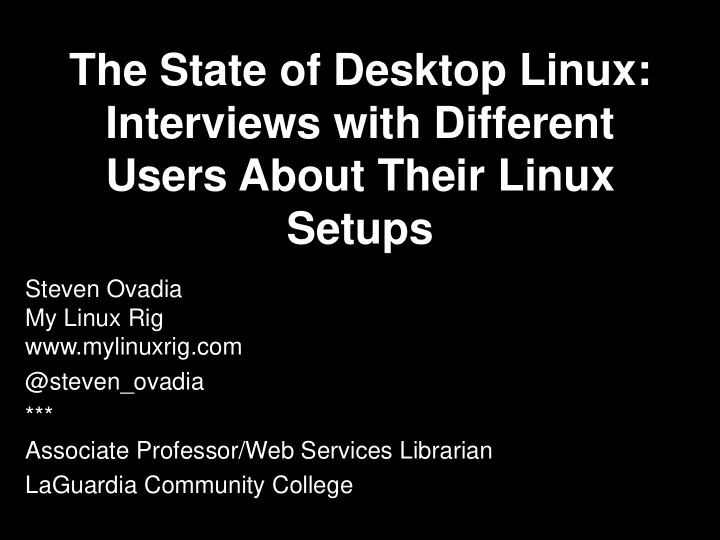 interviews with different