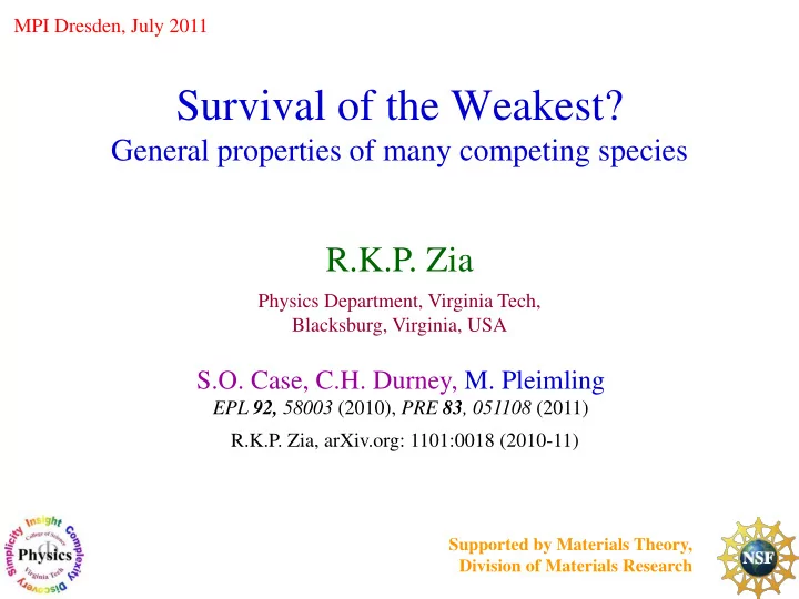 survival of the weakest