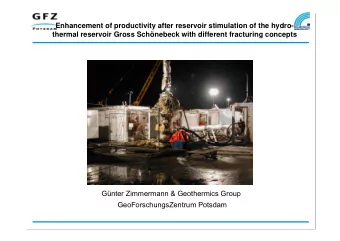 Enhancement of productivity after reservoir stimulation of the hydro-  thermal reservoir Gross
