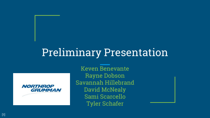 preliminary presentation