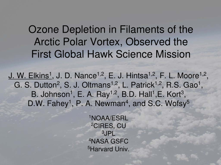 ozone depletion in filaments of the arctic polar vortex
