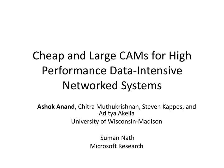 cheap and large cams for high