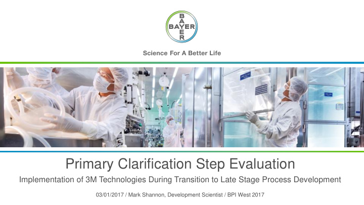 primary clarification step evaluation