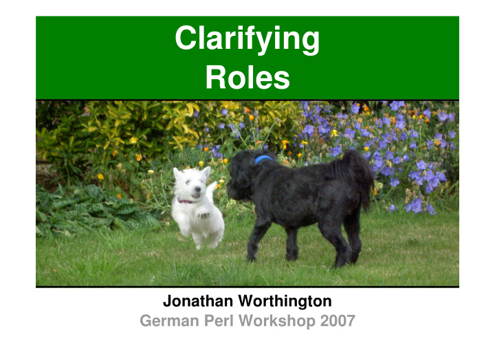 clarifying roles