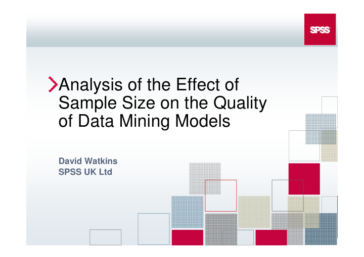analysis of the effect of sample size on the quality of