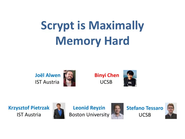 memory hard