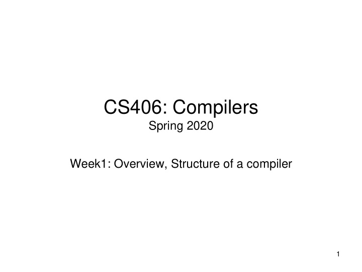 cs406 compilers