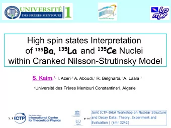 High spin states Interpretation Ba , 135 La and 135 Ce Nuclei 135 Ba 135 La 135 Ce of 135  within