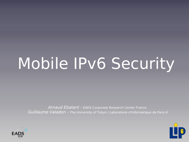 mobile ipv6 security