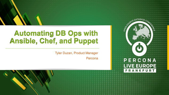 automating db ops with ansible chef and puppet