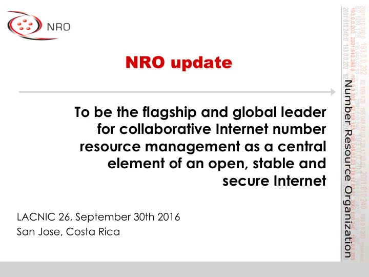 nro update