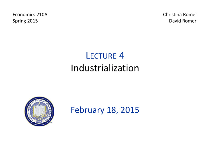 l ecture 4 industrialization