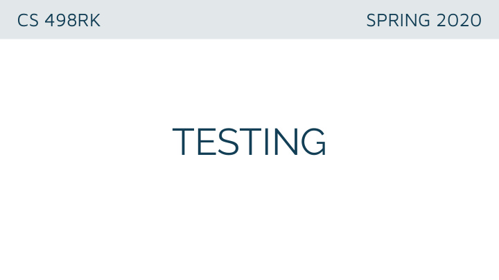 testing software testing