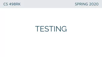 TESTING  SOFTWARE TESTING &quot;Software testing is an investigation  conducted to provide