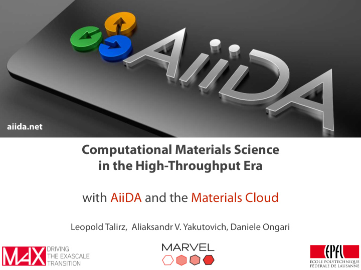 aiida net computational materials science in the high