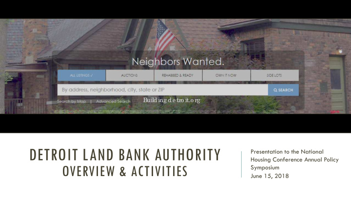 detroit land bank authority
