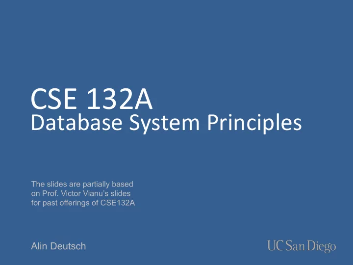 cse 132a