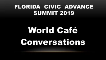 World Caf  Conversations  REFLECTION  What is the most compelling thing you heard?  What about it