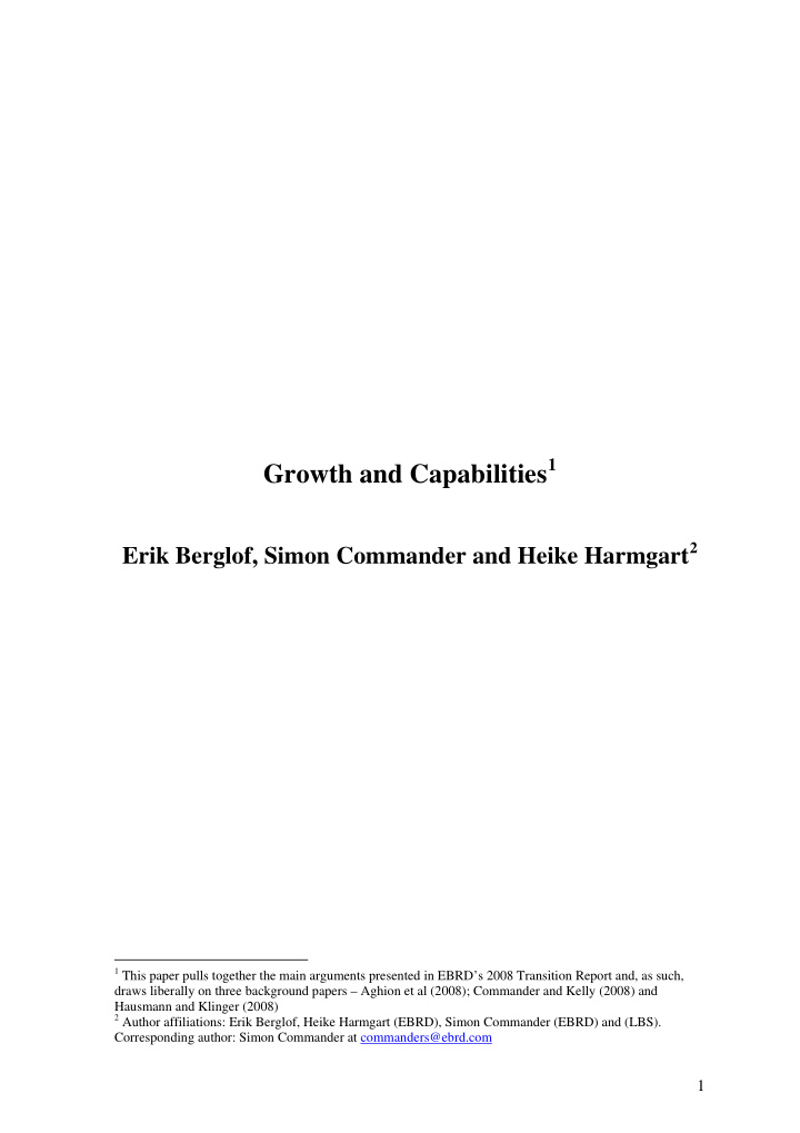 growth and capabilities 1