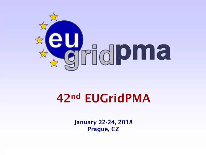 42 nd eugridpma