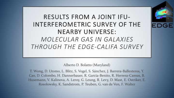 molecular gas in galaxies through the edge califa survey