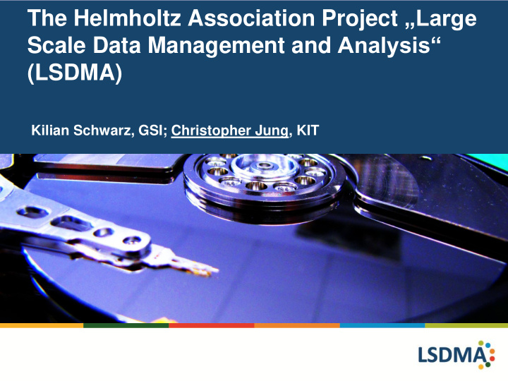 the helmholtz association project large