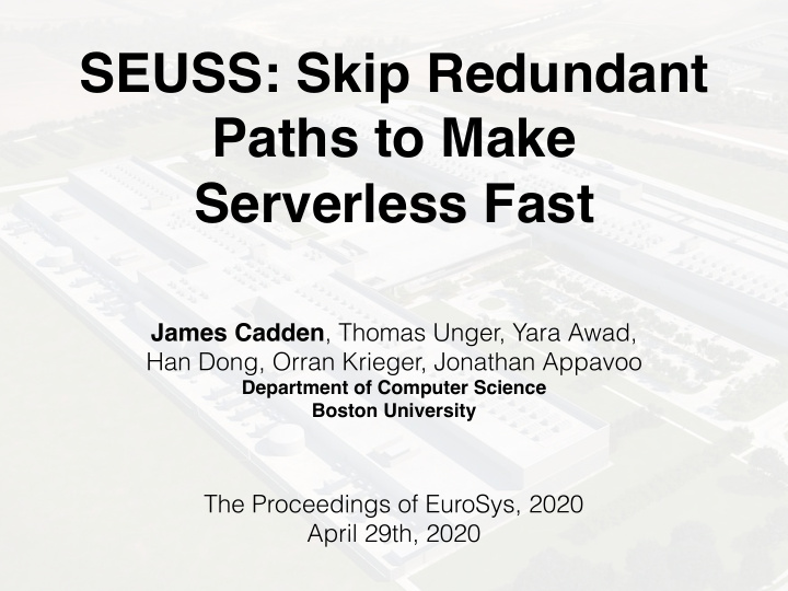seuss skip redundant paths to make serverless fast