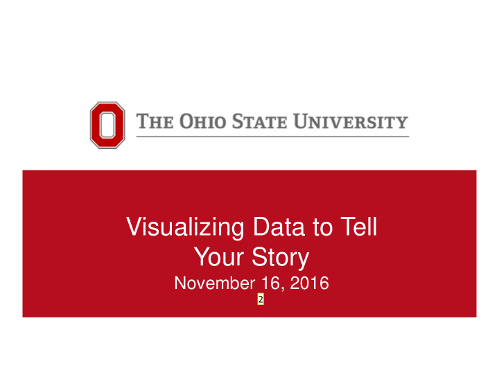 visualizing data to tell your story