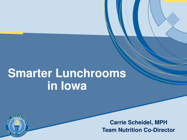 smarter lunchrooms in iowa