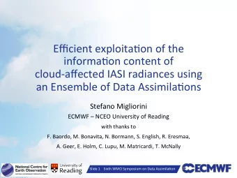 Efficient  exploita8on  of  the    informa8on  content  of