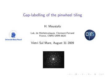 Gap-labelling of the pinwheel tiling  H. Moustafa  Lab. de Math  ematiques, Clermont-Ferrand