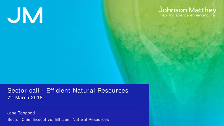 sector call efficient natural resources