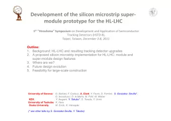 Development  of  the  silicon  microstrip  super-  module  prototype  for