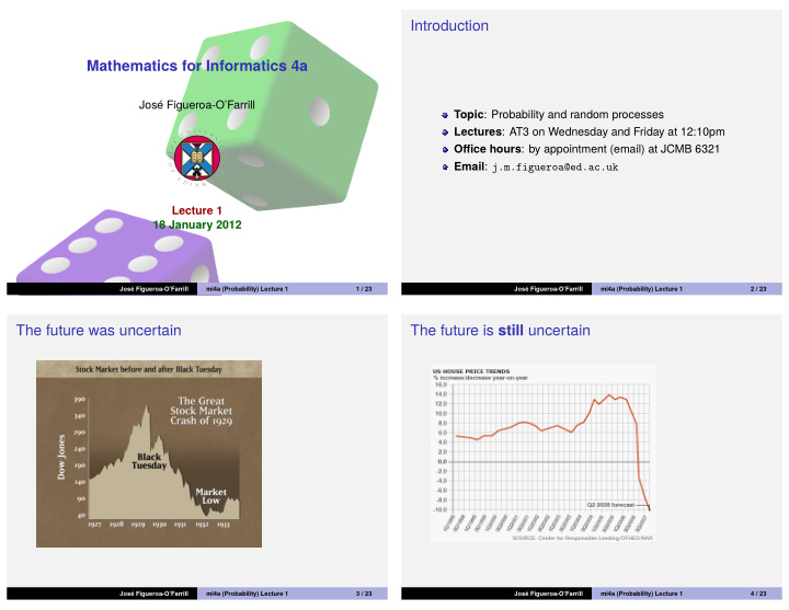 introduction mathematics for informatics 4a