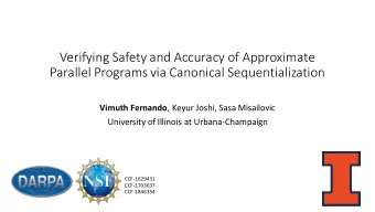 Verifying Safety and Accuracy of Approximate  Parallel Programs via Canonical Sequentialization