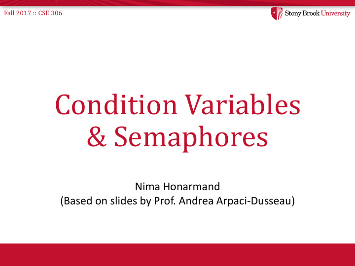 condition variables semaphores