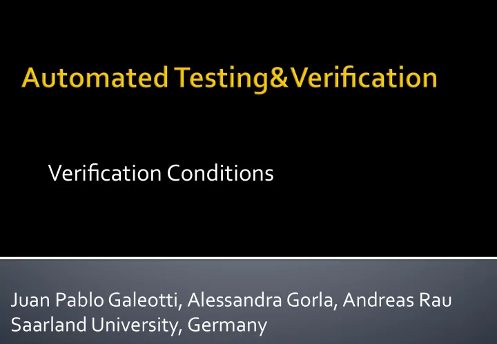 verification conditions juan pablo galeotti alessandra