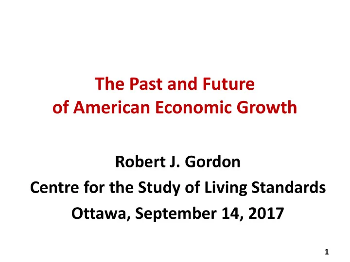 of american economic growth